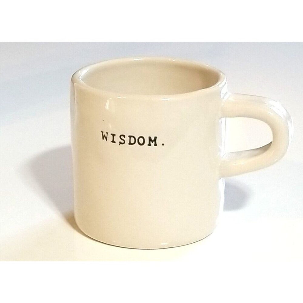 Authentic Rae Dunn Wisdom Ceramic Coffee Mug‎ Magenta Artisan Collection